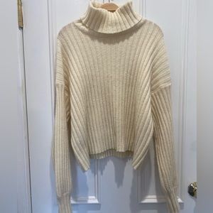 Cream Turtleneck Sweater
